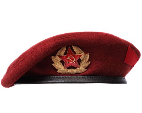 PRICES MAY VARY. 90% Wool, 10% Polyester Vintage USSR item Beret hat comes with Russian badges Has adjusting cord inside This beret was designed for the Russian Army but now it’s widely spread among many people: it is great for fishing, hiking, outdoor rest under the burning sun This is a Soviet lightweight and stylish beret hat, which can serve as a great gift for your friend, colleague or relative Vintage Russian Spetsnaz beret USSR Special forces maroon woolen hat. Such hats were worn by USSR Barret Hat, Army Beret, Topi Baret, Military Russian, Russian Spetsnaz, Military Beret, Burning Sun, Military Dress, Overwatch Drawings