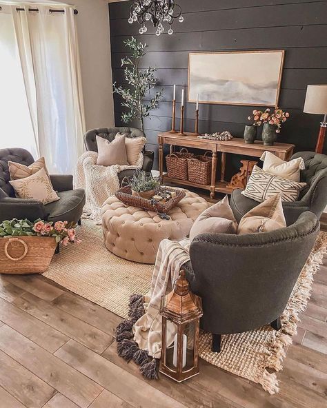 Ideas Hogar, Decor Home Living Room, Cozy Room, New Living Room, Cozy Living Rooms, Front Room, Cozy Living, Farm House Living Room, Happy Weekend