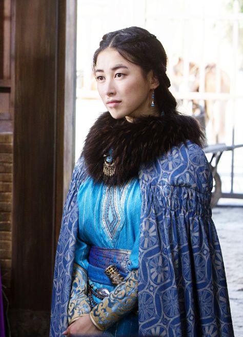 Zhu Zhu in ‘Marco Polo’ (2014). Kimonos, Tumblr, Zhu Zhu, Film Costumes, Polo Women, Elegant Attire, Marco Polo, Costume Drama, Movie Costumes