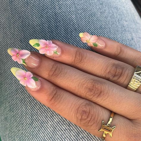 3D sculpted flowers #gelxnails 💐💛 | Instagram Sculpted Flower Acrylic Nails, Summer Nails With 3d Flowers, Nail Inspiration 2024, 3d Acrylic Flowers Nails, 3d Nail Flowers, How To Do 3d Flowers On Nails, Nails Flowers 3d, Flower 3d Nails, Acrylic 3d Flowers