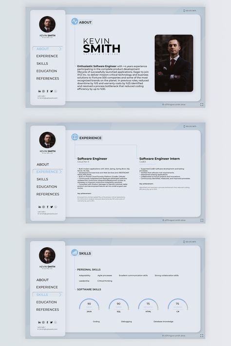 Interactive CVs Interactive Cv Design, Interactive Resume, Interactive Pdf Design, Cv Skills, Resume Pdf, Document Design, Resume Layout, Work Portfolio, Documents Design