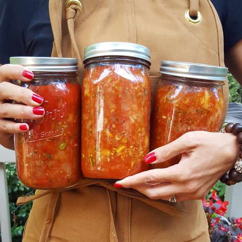 Zucchini Tomato Sauce by LaRae Burk , Portland, Oregon | The Feedfeed Zucchini Soup Recipes Ground Beef, Tomato Sauce Canning Recipe, Zucchini Tomato Sauce, Tomato Sauce Canning, Preserving Zucchini, Zucchini Relish Recipes, Zucchini Pasta Sauce, Canning Zucchini, Canned Zucchini