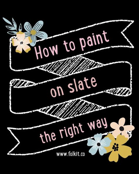 How to paint on slate the right way Upcycling, Allotment Signs, Slate Tile Crafts, Slate Ideas, Slate Shingles, Slate Roof Tiles, Slate Garden, Slate Rock, Slate Art