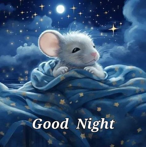 Good Night Blessings Quotes, Cute Good Night Quotes, Maus Illustration, Good Night Pictures, Good Night To You, Diamond Art Painting, Cute Good Night, Slaap Lekker, Good Night Friends