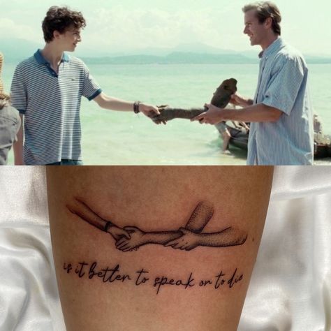 The Night We Met Tattoo Ideas, Beautiful Boy Tattoo Movie, Anatomy Of A Hug Tattoo, Timothee Chalamet Tattoo Ideas, Call Me By Your Name Nails, Call Me By Your Name Sketch, Call Me By Your Name Tattoos, Tattoo Movie Inspired, Call Me By Your Name Tattoo Ideas