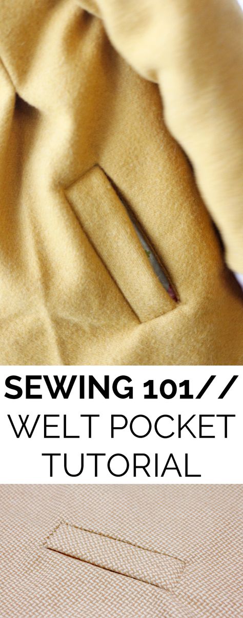We’re on Day 3 of the Icon Coat Sewalong! If you missed the first few days, check out this post about fabric selection and this post featuring a powder blue icon coat on a plus size model.   One of my favorite features of the Icon coat (And the Kennedy, too!) is the welt pockets. … Sewing A Coat Tutorials, Sewing Welt Pockets, Welt Pocket Tutorial, Pocket Sewing, Pocket Tutorial, Pocket Designs, Sewing Pockets, Projek Menjahit, Blue Icon