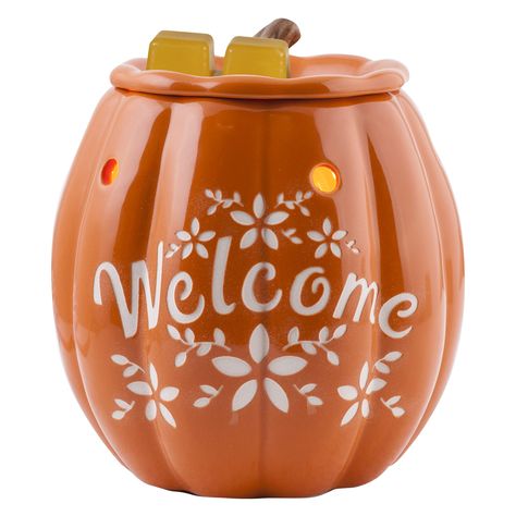 PRICES MAY VARY. THANKSGIVING COLLECTION - Celebrate the holiday season with this wax cube warmer. This decor warmer works with breathable holes that create a gentle light glow while you melt your favorite fall scent and replaces candles in your living space CANDLE REPLACEMENT - These ceramic decorations easily replace your candles. Ideal for fall, a full moon, or your office space, add wax cubes to the tray and allow the included light bulb to melt the wax cubes and fill your home with autumn scents SAFE OPERATION - Our wickless warmers do not use open flames or have soot residue. It's an easy-to-use and clean heat source. They connect to a standard outlet with a 120 volt cord and have an on/off dial to easily operate. The light bulb (included) heats up the wax that's on the wax dish. As Candle Wax Melter, Scented Wax Cubes, Fall Accents, Scented Wax Warmer, Home Air Fresheners, Fall Fragrance, Wax Melt Warmer, Home Fragrance Accessories, Wax Melters