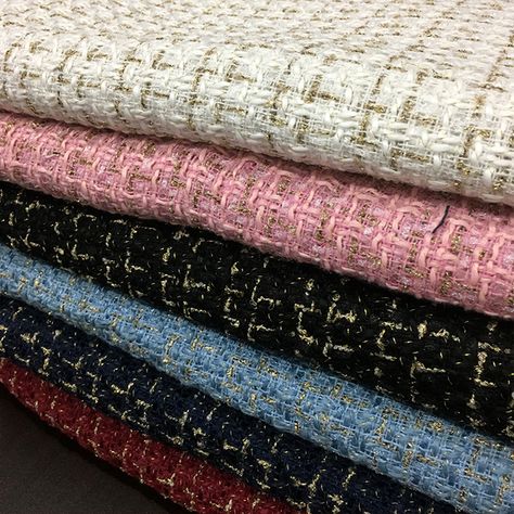 Fabric "Chanel style tweed autumn winter coat fabric" - NBprintex - Custom Fabrics for Retail and Wholesale Couture, How To Draw Tweed Fabric, Winter Fabric Texture, Chanel Tweed Fabric, Tweed Aesthetic, Tweed Fabric Texture, Different Fabric Textures, Channel Fabric, Chanel Fabric