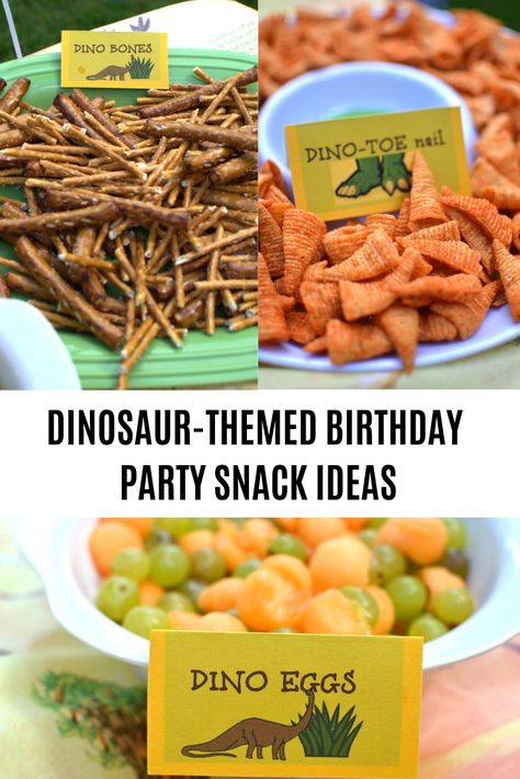 Easy Dinosaur Party Food, Dino Themed Food Dinosaur Snacks, Dino Veggie Tray Dinosaur Party, Taco Bar Dinosaur Party, Dinosaur First Birthday Party Food, Dinosaur Party Snack Ideas, Dinosaur Themed Snacks Birthday Parties, Food For A Dinosaur Birthday Party, Dinosaur Birthday Party Snack Ideas