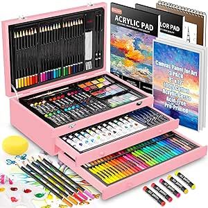 Recommended Art Supplies, Art Supplies Aesthetic, Art Materials Drawing, Gifts For Artist, Gifts For Artists, Drawing Kits, Art School Supplies, Art Pad, Travel Art Kit
