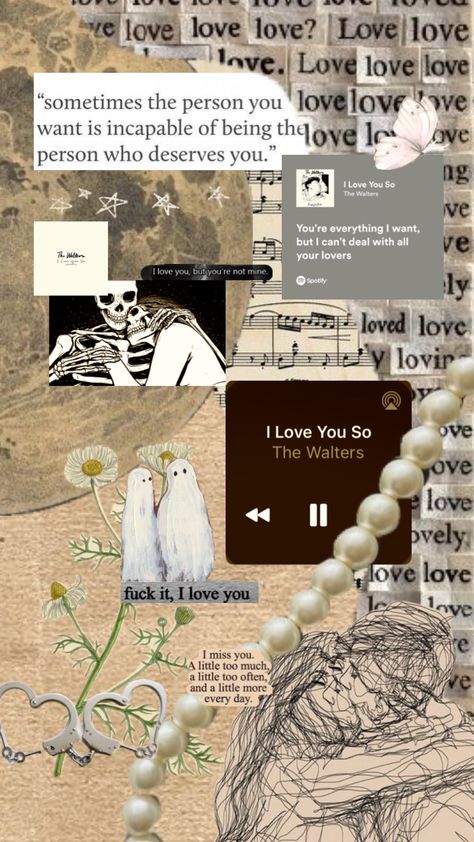 so, again i made a collage of the last song i listened to and it was “i love you so” by the walters. #iloveyouso #thewalters #song I Love You So Wallpaper The Walters, The Walters Aesthetic, I Love You So The Walters, Dizi Wallpaper, I Live You, Book Story, The Last Song, Music Collage, She Song