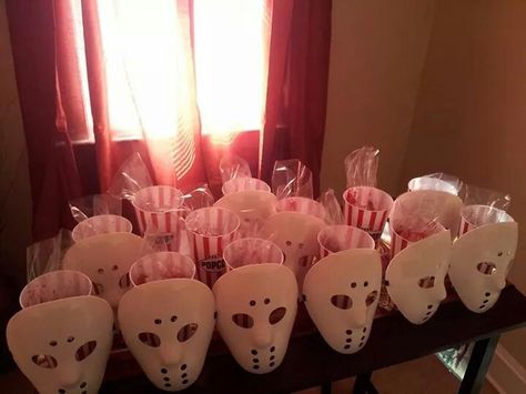 Friday the 13th party! Horror Cupcakes, Friday The 13th Party Ideas, Slasher Party, Halloween Party Ideas For Adults, Horror Birthday, Horror Themed Party, Party Ideas For Adults, Movie Birthday Party, Horror Party