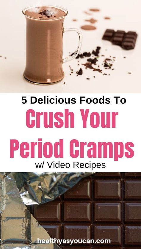 click here to learn some remedies on how to get rid of period cramps using foods that are healthy and delish. Relieve your period cramps with these recipe ideas. Period Cramps Food, Period Cramp Remedies, Get Rid Of Period Cramps, Food For Period, Bad Period Cramps, How To Stop Period, Period Headaches, Period Remedies, Relieve Period Cramps