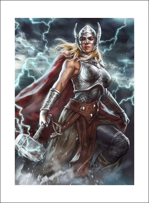 Thor: Jane Foster Premium Art Print Sif Thor, Thor Jane Foster, Thor Jane, Thor Girl, Lady Thor, Thor Art, Female Thor, Thor 1, Thor Comic