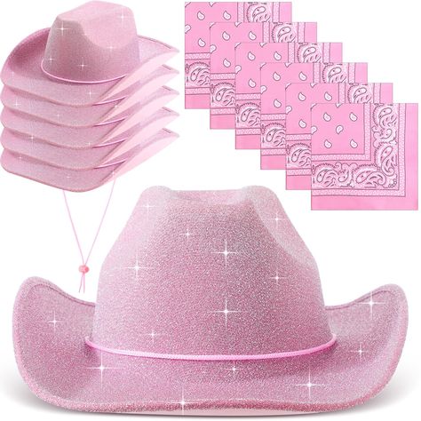 PRICES MAY VARY. Ample Amount: you will receive 6 pieces of cowboy hats for men and 6 pieces of cowboy party paisley bandanas, which are well combined for you to dress up at western themed parties, also enough for you to change and share Reliable Material: these funny hats for women are made of non woven fabric, which are not easy to fade, reliable and durable, can be kept for a long time; Bandanas are made of quality polyester with clear pattern, comfortable to touch Proper Size for Both Men an Rhinestone Cowgirl Hat, Disco Cowgirl Party, Photo Boots, Western Theme Party, Western Birthday, Paisley Bandana, Pink Cowgirl, Cowgirl Party, Cowboy Party