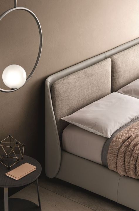 Modern Contemporary Bed, Contemporary Beds, Ditre Italia, Bed Backrest, Bed Back Design, Bed Headboard Design, Headboard Design, Bed Design Modern, Leather Bed