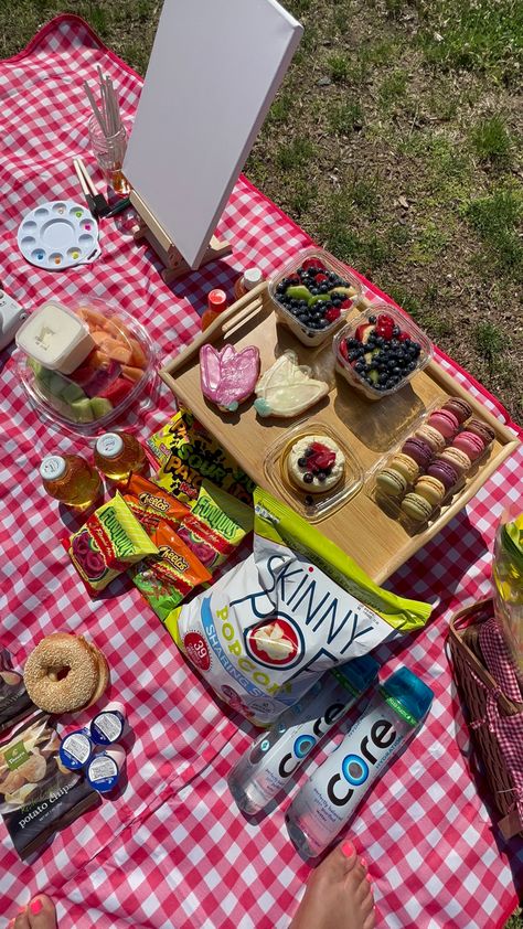 Picnic Date Decor, Painting Picnic Ideas, Picnic Art Date, Color Picnic Challenge, Painting In The Park Date, Painting Picnic Aesthetic, Picnic And Painting Date, Paint Picnic Date, Picnic Activities For Couples