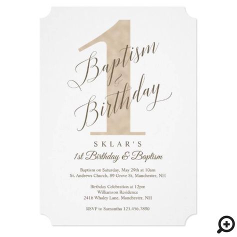 Celebrate your little ones 1st birthday and baptism with our minimal and elegant first birthday and baptism invitation. The design features a large number 1 in light faux gold with “Baptism & Birthday” displayed in a modern calligraphy typography.  #babybaptisminvitation #babybaptismbirthday #baptism #baptisminvitation #babychristening #christeninginvitation #cross #baptismgoldcross #1stbirthdayandbaptism #1stbirthdayinvitation #mondern #minimal #elegant Blessed One First Birthday, Baptismal And 1st Birthday Invitation, Minimalist Baptismal Invitation, Birthday And Baptismal Invitation, First Birthday And Baptism Ideas For Boy, Baptism First Birthday Girl, Christening And Birthday Invitation, 1st Birthday And Baptism Ideas Boy, 1st Birthday And Baptism Ideas Girl