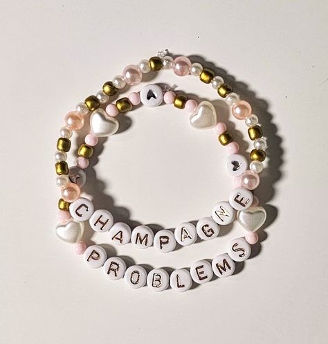 Champagne Problems Bracelet, Swiftie Bracelet Ideas, Champagne Problems Taylor Swift, Ts Bracelet, Swiftie Bracelets, Eras Bracelet, Taylor Swift Bracelet, Eras Tour Friendship Bracelets, Swift Bracelet