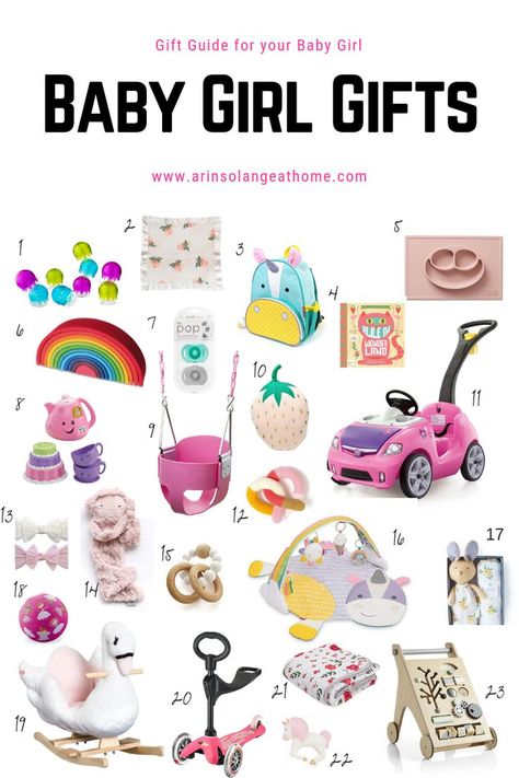 Are you ready to do your Christmas shopping, or other holiday or birthday shopping for a baby girl? Check out this post with the best baby girl gifts this year and streamline your shopping! https://www.arinsolangeathome.com #babygirlgift #babygirlpresent #babygirlguide 1st Birthday Girl Gifts, Best Baby Girl Gifts, Best Baby Gifts, Baby Christmas Gifts, First Birthday Gifts, Christmas Gifts For Girls