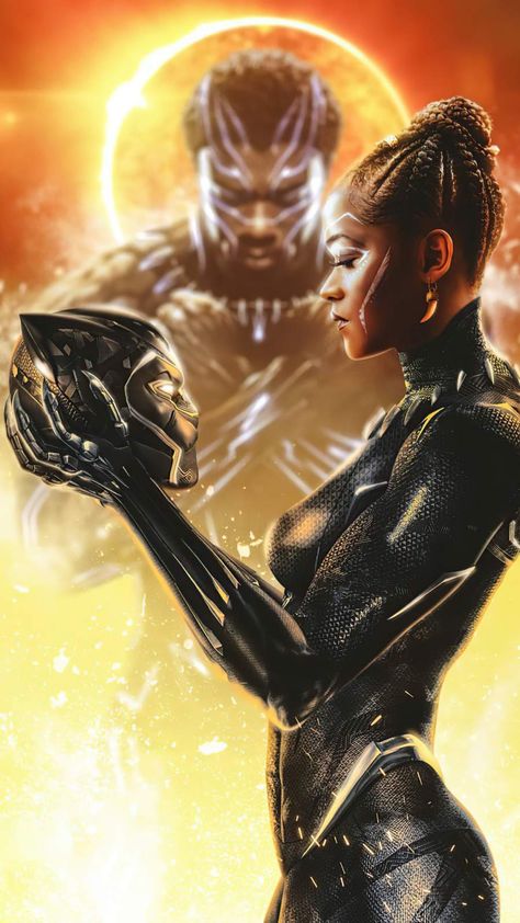 Wakanda Poster, Black Panther Wakanda Forever Wallpaper, Queen Of Wakanda, Black Panther Hd Wallpaper, Shuri Black Panther, Black Panther 1, Marvel Wallpaper Hd, Panther Art, Black Panther Art