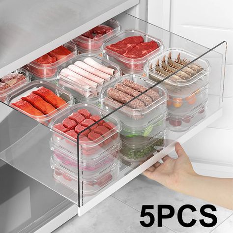 Freezer Food Storage, Meat Box, Freezer Storage Containers, Disposable Food Containers, Vegetable Crisps, Fruit Ice Cream, Clear Plastic Containers, Eid Al-adha, Frosé