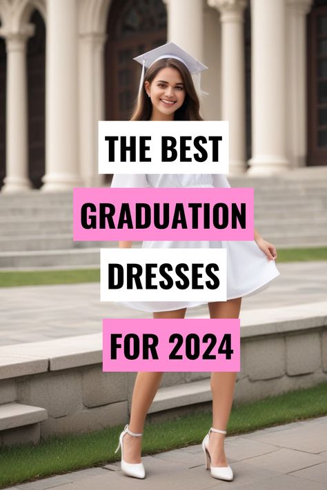 Middle School Graduation Dresses | Graduation Outfit. Step into the next chapter of your life with confidence in these stunning Middle School graduation dresses from Amazon. Whether you're walking across the stage or celebrating with loved ones, make a statement in chic dresses, sharp suits, and elegant accessories   #graduationoutfit #whitegraduationdress Graduation Attire For Women Attendee, Moms Graduation Outfit Mothers, Elegant Graduation Outfit, Graduation Gown Design, Simple Graduation Dress, Grad Dresses High School, Summer Graduation Outfit, Middle School Graduation Dresses, Graduation Outfits For Women