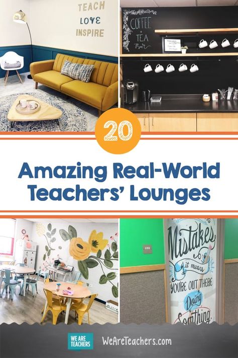 Teacher’s Lounge Bulletin Board, Faculty Room Design, School Work Room Ideas, Teacher's Lounge Bulletin Board Ideas, Employee Breakroom Decor Ideas, Principal's Office Design School, Teacher Lounge Wall Decor, Decorate Teachers Lounge, Teacher Work Room Ideas