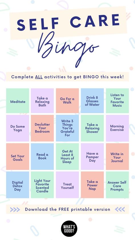 A fun self-care bingo game to help boost your mental health and physical health—free printable PDFs. Resources for self care teachers and students. Coping Skills Bingo Free Printable, Self Care Bingo Printable, Adult Mental Health Activities, Mental Health Bingo, Physical Activities For Adults, Mental Health Week Activity Ideas, Mental Health Work Activities, Wellness Games, Mental Health Activity Ideas