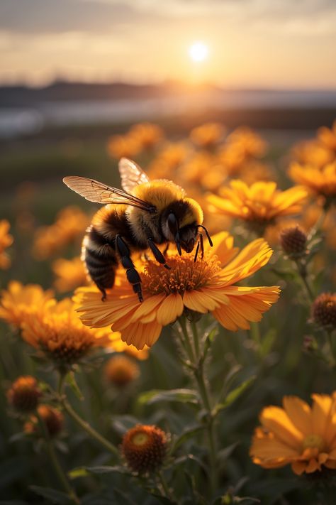 Honey Bee Pictures Nature, Insect On Flower, Bee On Flower Photography, Bee Pictures Image, Animal Photography Wildlife Nature, Bee Astethic, Bumble Bee Pictures, Bumble Bee Aesthetic, Bee Aesthetic Wallpaper