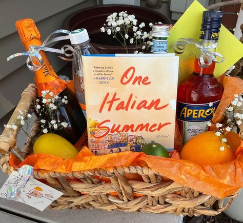 Made this as gift for my boyfriends mom and she loved it! Get a cute book, Aperol, Selzter Water. Sparkling Water, and citrus fruits! Add ribbon and a cute basket!