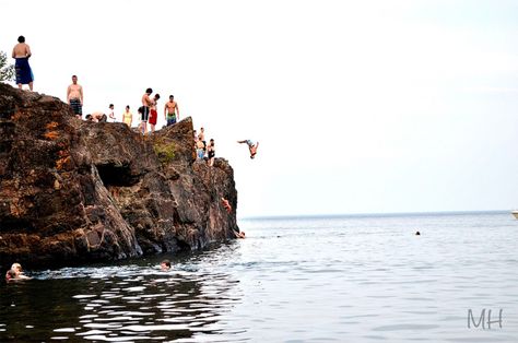 marquette cliff jumping Cliff Diving, Torch Lake, Adventurous Things To Do, Cliff Jumping, Michigan Travel, Sculpture Park, Nature Preserve, Pure Michigan, Scenic Routes