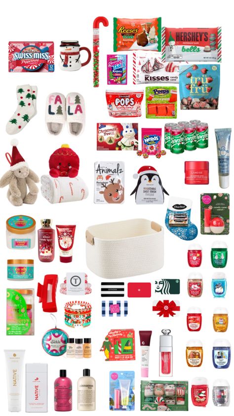 Burr basket idea! Xmas Gift Baskets, Burr Basket, Xmas List Ideas, Girly Christmas Gifts, Making A Gift Basket, Cute Christmas Ideas, Best Gift Baskets, Holiday Baskets, Christmas Prep