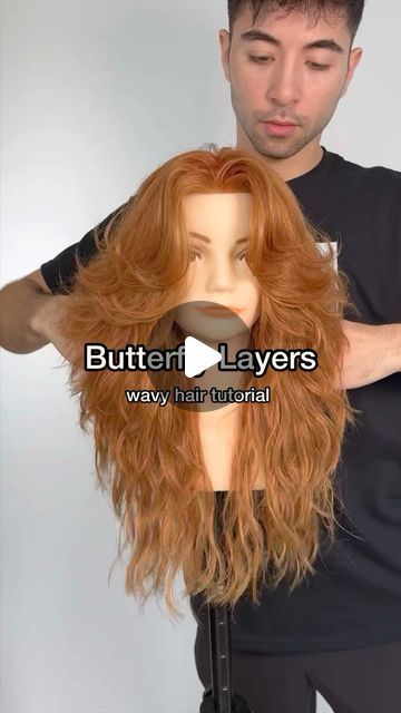 Gilad | Hair Video Education on Instagram: "Butterfly Layers for Wavy Hair.  Naturally wavy and curly hair can have feathered butterfly layers.  Follow this easy step-by-step to create this haircut!   @kenraprofessional All Curl Lightweight Defining Creme + Silkening Gloss  What do you think? Can wavy and curly hair wear the butterfly cut or nah?   #haircut #butterflycut #haircutting #haircuttutorial #hairtutorial #hairvideos #featheredhair #wavyhairstyle #hairtutorials #nychairstylist #nychairsalon #howtocuthair #haireducation #longhairstyles #layeredhaircut" Butterfly Haircut For Thick Wavy Hair, Hair Cuts For Long Hair Butterfly, Haïr Cuts For Wavy Hair Girl, Butterfly Layers Wavy Hair, Butterfly Haircut For Wavy Hair, Butterfly Haircut Tutorial Step By Step, Butterfly Cut For Curly Hair, Haïr Cut For Wavy Hair Girl, Butterfly Layers Curly Hair