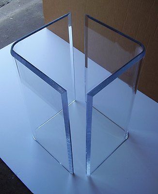 Acrylic "V's" or Boomerang DINING TABLE BASES (2) Clear Lucite Plexiglass Lucite Table, Dining Table Base, Cheap Table, Table Bases, Slab Table, Coffee Table Legs, Dining Table Bases, Mid Century Modern Furniture, Coffee And End Tables