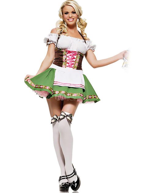 Quality Green Maid Woman's Halloween Costume Gretchen Costume, German Beer Girl Costume, Oktoberfest Hairstyle, German Beer Girl, Beer Girl Costume, Leg Avenue Costumes, Beer Maid, Woman Beer, Halloween Fantasias