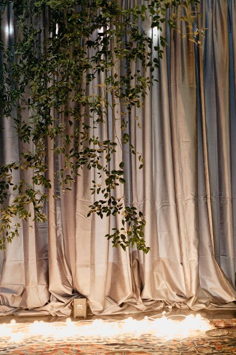 Curtain Ceremony Backdrop, Greenery Curtain Backdrop, Room Divider Ceremony Backdrop, Curtain Wedding Decor, Curtains Backdrop Ideas, Wedding Selfie Backdrop, Green Curtain Backdrop, Wedding Tapestry Backdrop, Large Wedding Backdrop