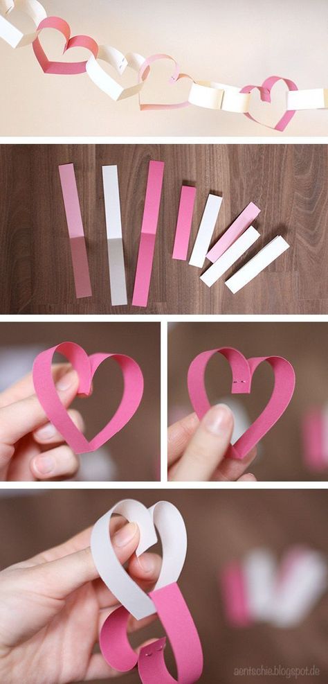 Valentijnsdag Diy, Saint Valentin Diy, Hadiah Diy, Valentines Bricolage, Pola Kotak, Kraf Kertas, Diy Girlande, Anniversaire Diy, Diy Valentine's Day Decorations