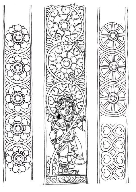 Painting Images, Saree Painting, Kalamkari Painting, Kerala Mural Painting, Pichwai Paintings, Temple Art, Indian Painting, Tanjore Painting, Madhubani Art