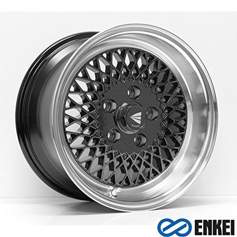 15x7 Enkei ENKEI92 Black w Machined Lip WheelsRims 4x100 4655704938BK ** Read more reviews of the product by visiting the link on the image. (It is an affiliate link and I receive commission through sales) Enkei Wheels, Dually Trucks, Performance Wheels, Aluminium Design, Import Cars, Aftermarket Wheels, Jeep Jk, Black Wheels, Custom Wheels