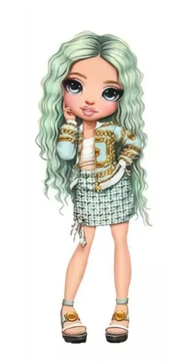 Fimo, White Bustier Top, School Magazine, Mint Green Jacket, Mint Green Hair, Seafoam Green Color, Making Friendship Bracelets, White Bustier, Bright Color Schemes