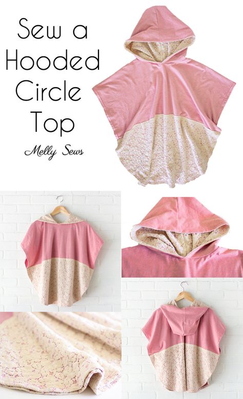 Hey y’all – today I’m going to show you how to sew a circle top with a hood. You could also call this a hooded poncho or hooded tunic – it could fit into any of those categories. One of my biggest challenges with wearing things like leggings is what to wear on top. My Read the Rest... Ponchos, Sewing A Hood Diy, How To Sew A Hooded Cape, Hooded Poncho Sewing Pattern Free, Sew Poncho Pattern, Poncho With Hood Pattern, Hooded Poncho Pattern Sewing, Diy Poncho With Hood, How To Sew A Hood