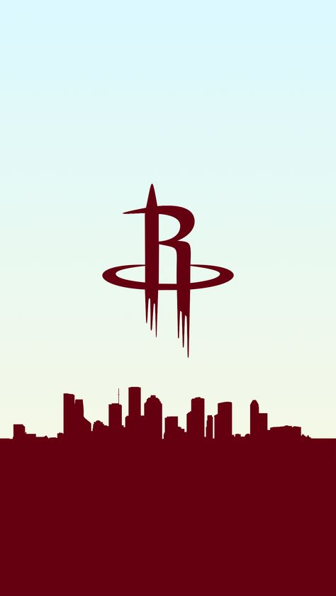 NBA Basketball Team Houston Rockets Desktop Background. Basketball Wallpaper in a Skyline, it's a free Houston Rockets phone wallpaper. Houston Rockets Wallpapers, Arizona Cardinals Wallpaper, Houston Rockets Logo, Background Basketball, Cardinals Wallpaper, Rose Nba, Nba Logos, Basketball Artwork, Jalen Green