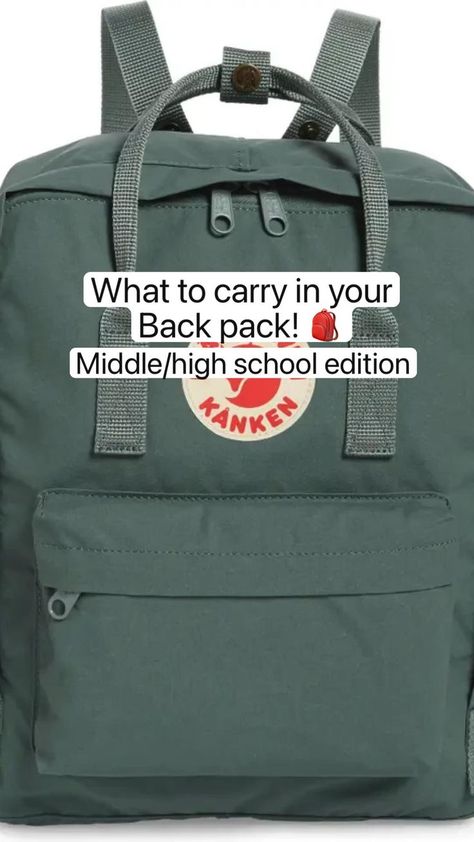 Organisation, Middle School Backpack, School Emergency Kit, Middle School Essentials, School Backpack Essentials, Middle School Survival, School Routine For Teens, Middle School Life, Middle School Hacks