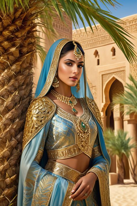 Metaverse - Playground Arabian Beauty Women Egypt, Arabic Princess, Arabic Clothes, Princess Dress Fantasy, Arab Princess, Desert Princess, Egypt Girls, Arabian Princess, Arabic Clothing