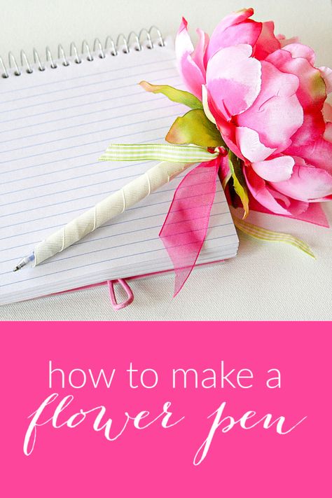 Flower Pens Diy, How To Make Ink, Market Day Ideas, How To Make Rose, Pen Diy, Flower Pens, Pretty Pens, Fairy Wands, Diy Summer