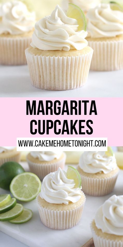 Margarita Cupcakes are the perfect summer cocktail cupcake. Lime cupcakes, lime buttercream, tequila, and a bit of coarse salt. Cocktail Cupcakes, Margarita Cupcakes, Cupcake Project, Boozy Cupcakes, Lime Cupcakes, Summer Cupcakes, Cupcake Images, Boozy Desserts, Cupcake Bakery