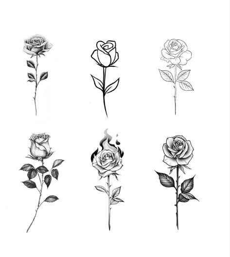 6 Different Rose tattoo ideas |  couple tattoo ideas on hand Rosen Tattoo Mann, Rose Stem Tattoo, Rose Tattoo On Ankle, Rose Tattoo Stencil, Tattoo Bras Homme, Rosen Tattoo Frau, Finger Rose Tattoo, Rose Tat, Simple Rose Tattoo