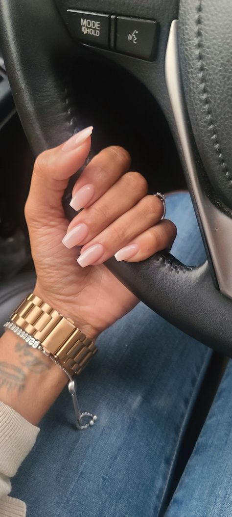 Classy Gel Nails, Elegant Touch Nails, Acrylic Nails Nude, Engagement Nails, White And Silver Nails, Homecoming Nails Acrylic, Nails Square, Casual Nails, Work Nails