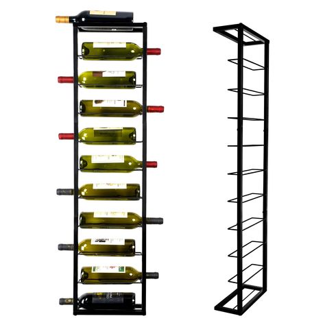 PRICES MAY VARY. WALL MOUNTED WINE RACK: AQAREA Wine Bottle Holder - The perfect choice to store your favorite wines, suitable for use in kitchens, wine cellars, bars, or restaurants. DESIGN: The wall-mounted wine rack features an open design, providing each wine bottle with a separate compartment for easy access. Red wine can be placed flat on the bottle rack to keep the cork moist, which is more conducive to the long-term preservation of red wine. QUALITY: Our wall wine rack is made of high-qu Wall Wine Holder, Wine Rack Metal, Wine Storage Wall, Wine Storage Rack, Restaurants Design, Mounted Wine Rack, Wine Rooms, Wine Bottle Wall, Hanging Wine Rack